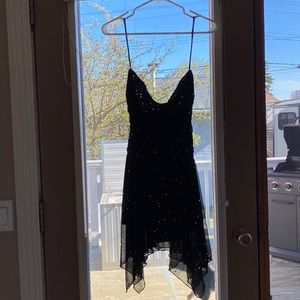 Black dress with silver sparkles medium